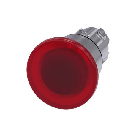 3SU1051-1BA20-0AA0 SIEMENS Leuchtpilzdrucktaster, 22 mm, rund, Metall, hochglanz, rot, 40 mm, verrastend, Zu..