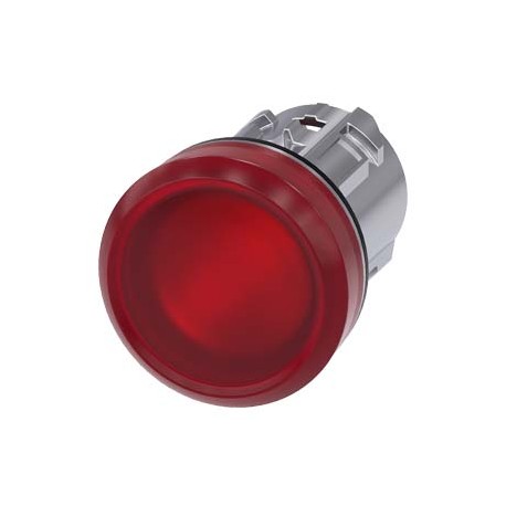 3SU1051-6AA20-0AA0 SIEMENS Indicator lights, 22 mm, round, metal, shiny, red, lens, smooth