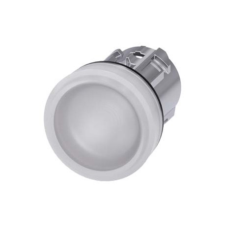 3SU1051-6AA60-0AA0 SIEMENS Indicator lights, 22 mm, round, metal, shiny, white, lens, smooth