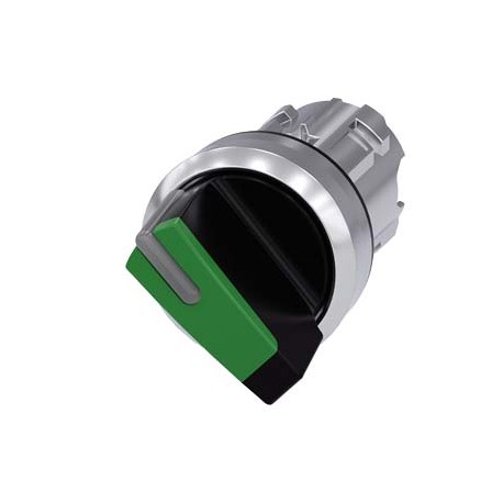 3SU1052-2BC40-0AA0 SIEMENS selettore, illuminabile, 22 mm, rotondo, in metallo, lucido, verde, selettore, br..