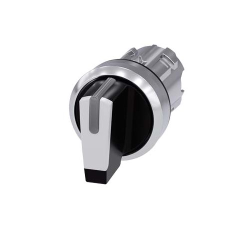 3SU1052-2BL60-0AA0 SIEMENS Selector switch, illuminable, 22 mm, round, metal, shiny, white, selector switch,..