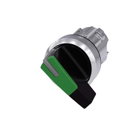 3SU1052-2CF40-0AA0 SIEMENS Selector switch, illuminable, 22 mm, round, metal, shiny, green, selector switch,..