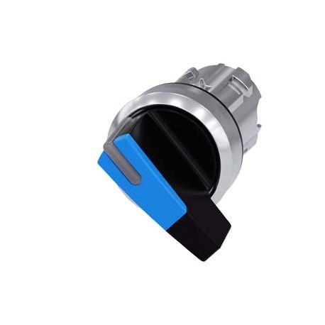 3SU1052-2CF50-0AA0 SIEMENS Selector switch, illuminable, 22 mm, round, metal, shiny, blue, selector switch, ..