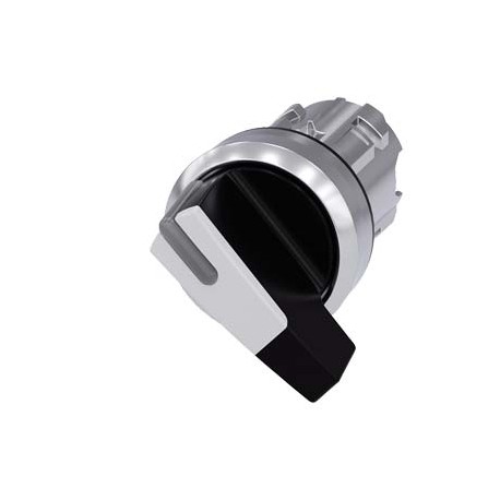 3SU1052-2CF60-0AA0 SIEMENS Selector switch, illuminable, 22 mm, round, metal, shiny, white, selector switch,..