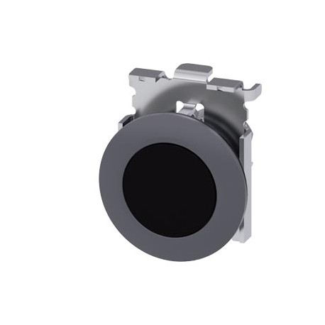 3SU1060-0JB10-0AA0 SIEMENS Pushbutton, 30 mm, round, metal, matte, black, front ring for flush installation,..
