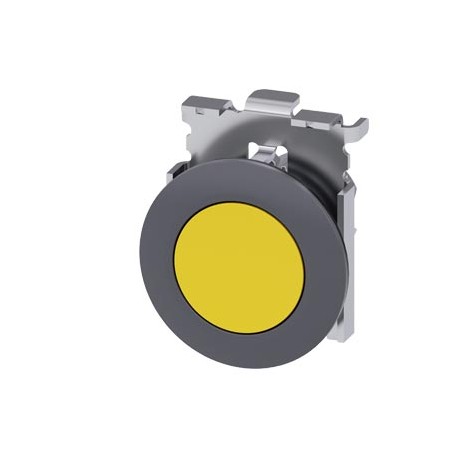 3SU1060-0JB30-0AA0 SIEMENS Pushbutton, 30 mm, round, metal, matte, yellow, front ring for flush installation..