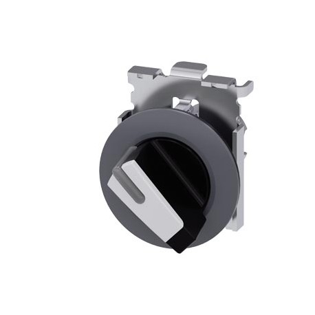 3SU1062-2DC60-0AA0 SIEMENS Selector switch, illuminable, 30 mm, round, metal, matte, white, selector switch,..