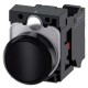 3SU1100-0AB10-3CA0 SIEMENS Pushbutton, 22 mm, round, plastic, black, pushbutton, flat, momentary contact typ..