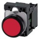3SU1100-0AB20-1BA0 SIEMENS Pushbutton, 22 mm, round, plastic, red, pushbutton, flat, momentary contact type,..