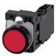 3SU1100-0AB20-1FA0 SIEMENS pulsador, 22 mm, redondo, plástico, rojo, botón, rasante, momentáneo, con soporte..