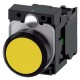 3SU1100-0AB30-1BA0 SIEMENS Pushbutton, 22 mm, round, plastic, yellow, pushbutton, flat, momentary contact ty..