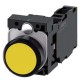 3SU1100-0AB30-1FA0 SIEMENS Pushbutton, 22 mm, round, plastic, yellow, pushbutton, flat, momentary contact ty..