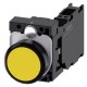 3SU1100-0AB30-3FA0 SIEMENS Pushbutton, 22 mm, round, plastic, yellow, pushbutton, flat, momentary contact ty..