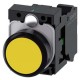 3SU1100-0AB30-3BA0 SIEMENS Pushbutton, 22 mm, round, plastic, yellow, pushbutton, flat, momentary contact ty..