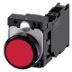3SU1100-0AB20-3FA0 SIEMENS Pushbutton, 22 mm, round, plastic, red, pushbutton, flat, momentary contact type,..