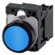 3SU1100-0AB50-1BA0 SIEMENS Pushbutton, 22 mm, round, plastic, blue, pushbutton, flat, momentary contact type..