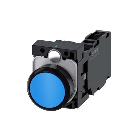 3SU1100-0AB50-1FA0 SIEMENS Pushbutton, 22 mm, round, plastic, blue, pushbutton, flat, momentary contact type..