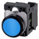 3SU1100-0AB50-3BA0 SIEMENS Pushbutton, 22 mm, round, plastic, blue, pushbutton, flat, momentary contact type..