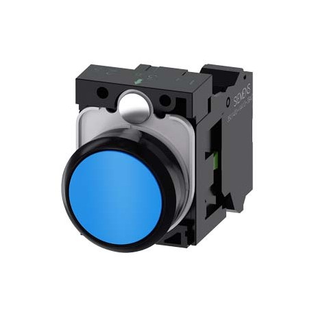 3SU1100-0AB50-3BA0 SIEMENS Pushbutton, 22 mm, round, plastic, blue, pushbutton, flat, momentary contact type..