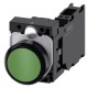 3SU1100-0AB40-3FA0 SIEMENS Pushbutton, 22 mm, round, plastic, green, pushbutton, flat, momentary contact typ..