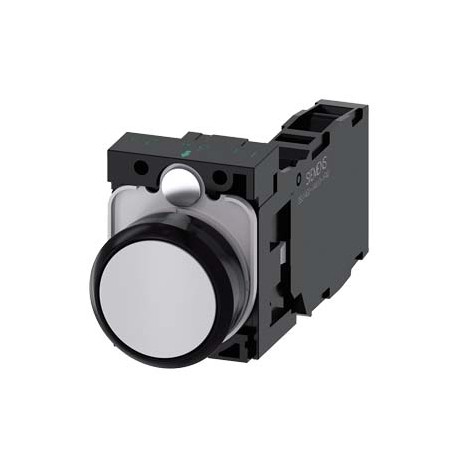 3SU1100-0AB80-1FA0 SIEMENS Pushbutton, 22 mm, round, plastic, gray, pushbutton, flat, momentary contact type..