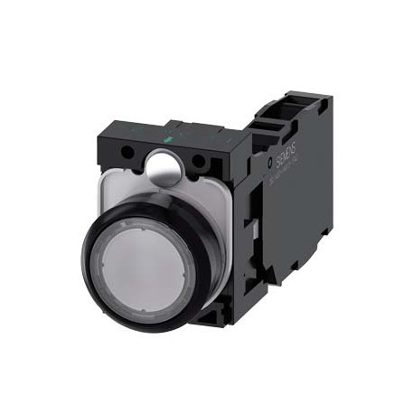 3SU1100-0AB70-1FA0 SIEMENS Pushbutton, 22 mm, round, plastic, clear, pushbutton, flat, momentary contact typ..