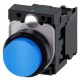 3SU1100-0BB50-1BA0 SIEMENS Pushbutton, 22 mm, round, plastic, blue, pushbutton, raised, momentary contact ty..