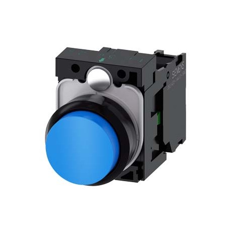 3SU1100-0BB50-1BA0 SIEMENS Pushbutton, 22 mm, round, plastic, blue, pushbutton, raised, momentary contact ty..