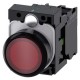 3SU1102-0AB20-1BA0 SIEMENS Illuminated pushbutton, 22 mm, round, plastic, red, pushbutton, flat, momentary c..