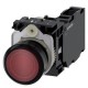3SU1102-0AB20-1FA0 SIEMENS Illuminated pushbutton, 22 mm, round, plastic, red, pushbutton, flat, momentary c..