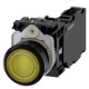 3SU1102-0AB30-1FA0 SIEMENS Illuminated pushbutton, 22 mm, round, plastic, yellow, pushbutton, flat, momentar..