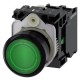 3SU1102-0AB40-1BA0 SIEMENS Illuminated pushbutton, 22 mm, round, plastic, green, pushbutton, flat, momentary..