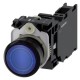 3SU1102-0AB50-3FA0 SIEMENS Illuminated pushbutton, 22 mm, round, plastic, blue, pushbutton, flat, momentary ..