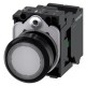 3SU1102-0AB70-3BA0 SIEMENS Illuminated pushbutton, 22 mm, round, plastic, clear, pushbutton, flat, momentary..