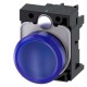 3SU1102-6AA50-1AA0 SIEMENS indicator light, 22 mm, round, plastic, blue, lens, smooth, with holder, LED modu..