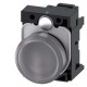 3SU1102-6AA70-3AA0 SIEMENS indicator light, 22 mm, round, plastic, clear, lens, smooth, with holder, LED mod..