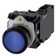 3SU1103-0AB50-1FA0 SIEMENS Illuminated pushbutton, 22 mm, round, plastic, blue, pushbutton, flat, momentary ..