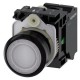 3SU1103-0AB60-3BA0 SIEMENS Illuminated pushbutton, 22 mm, round, plastic, white, pushbutton, flat, momentary..