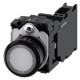 3SU1103-0AB70-3FA0 SIEMENS Illuminated pushbutton, 22 mm, round, plastic, clear, pushbutton, flat, momentary..