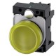 3SU1103-6AA30-1AA0 SIEMENS Indicator lights, 22 mm, round, plastic, yellow, lens, smooth, with holder, LED m..