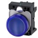 3SU1103-6AA50-1AA0 SIEMENS Indicator lights, 22 mm, round, plastic, blue, lens, smooth, with holder, LED mod..
