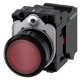 3SU1106-0AB20-3CA0 SIEMENS Illuminated pushbutton, 22 mm, round, plastic, red, pushbutton, flat, momentary c..