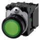 3SU1106-0AB40-1BA0 SIEMENS Illuminated pushbutton, 22 mm, round, plastic, green, pushbutton, flat, momentary..