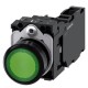3SU1106-0AB40-1FA0 SIEMENS Illuminated pushbutton, 22 mm, round, plastic, green, pushbutton, flat, momentary..