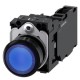 3SU1106-0AB50-1FA0 SIEMENS Illuminated pushbutton, 22 mm, round, plastic, blue, pushbutton, flat, momentary ..