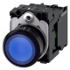 3SU1106-0AB50-1BA0 SIEMENS Illuminated pushbutton, 22 mm, round, plastic, blue, pushbutton, flat, momentary ..