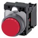 3SU1130-0BB20-1CA0 SIEMENS Pushbutton, 22 mm, round, plastic with metal front ring, red, pushbutton, raised,..