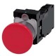 3SU1130-1BA20-1FA0 SIEMENS Mushroom pushbutton, 22 mm, round, plastic with metal front ring, red, 40 mm, lat..