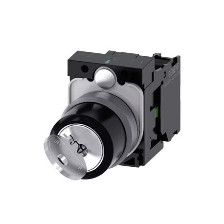 3SU1130-4BF11-1BA0 SIEMENS RONIS key-operated switch, 22 mm, round, plastic with metal front ring, lock numb..