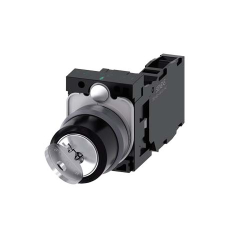 3SU1130-4BF11-1FA0 SIEMENS RONIS key-operated switch, 22 mm, round, plastic with metal front ring, lock numb..